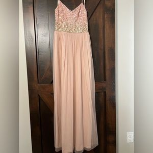 Adrianna Papell Sequin Tulle Dress
